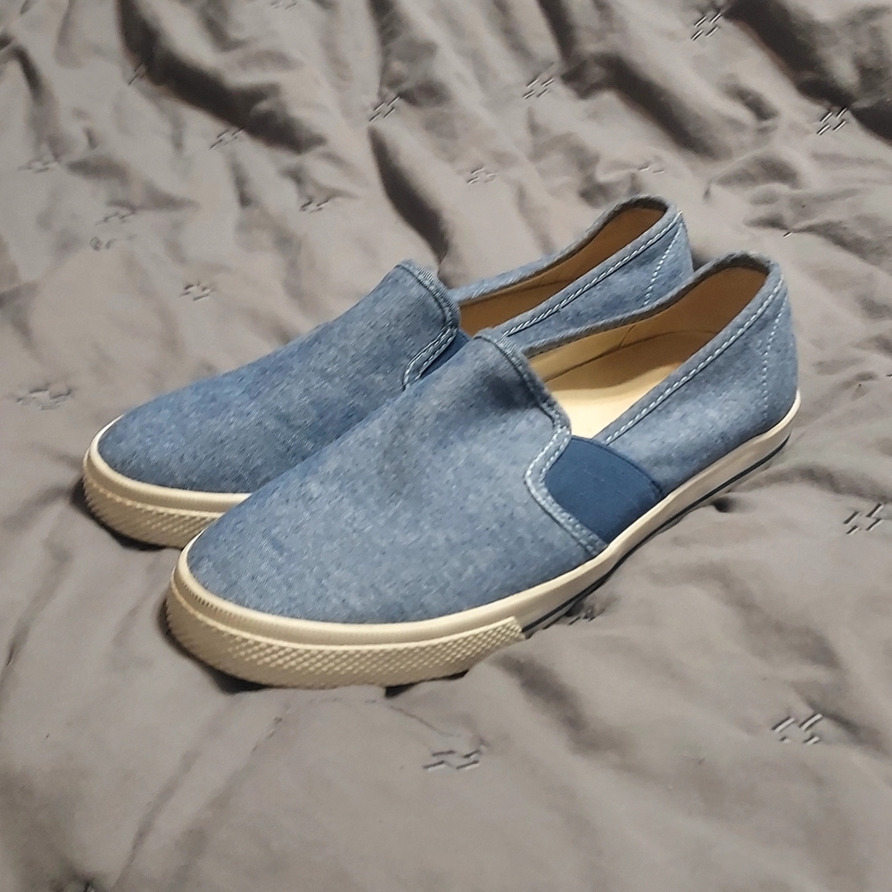 Lauren Ralph Lauren Jinny Sneaker Denim Blue 7.5 Preppy